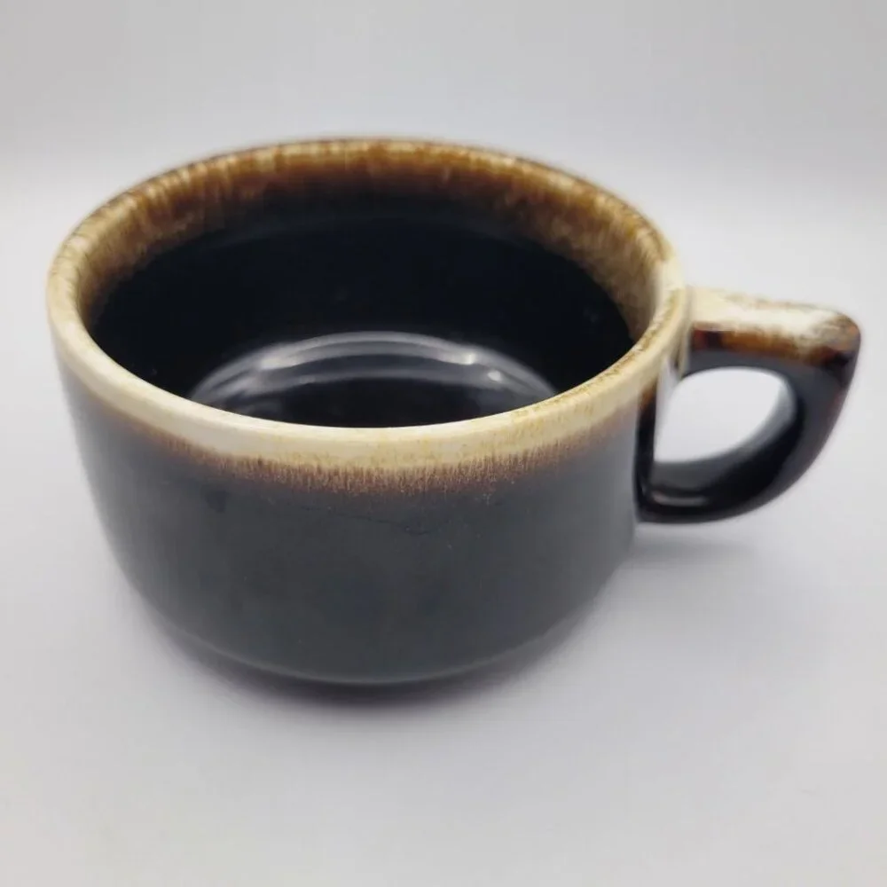 Pfaltzgraff Brown Drip Glaze Cup Saucer Coffee Tea Replacement Set Brown Vintage